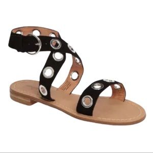 Halogen Elsie Sandal Black Suede Size 6M